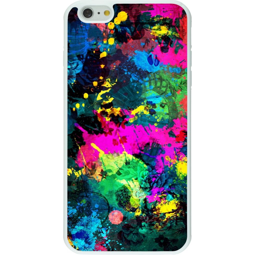 Coque iPhone 6 Plus / 6s Plus - Silicone rigide blanc Splash paint