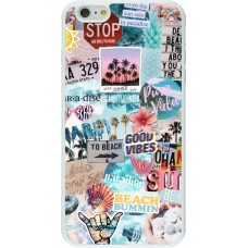 Coque iPhone 6 Plus / 6s Plus - Silicone rigide blanc Summer 20 collage