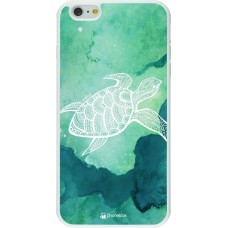 Hülle iPhone 6 Plus / 6s Plus - Silikon weiss Turtle Aztec Watercolor