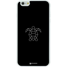 Coque iPhone 6 Plus / 6s Plus - Silicone rigide blanc Turtles lines on black