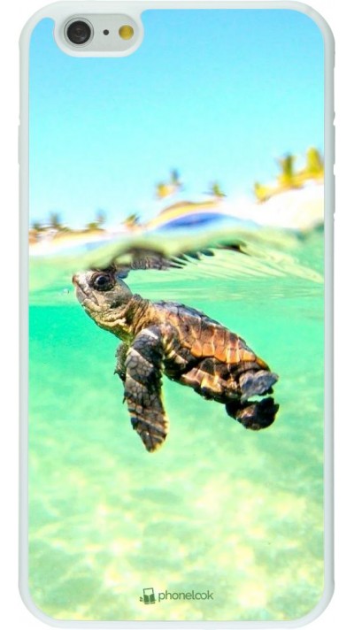 Hülle iPhone 6 Plus / 6s Plus - Silikon weiss Turtle Underwater