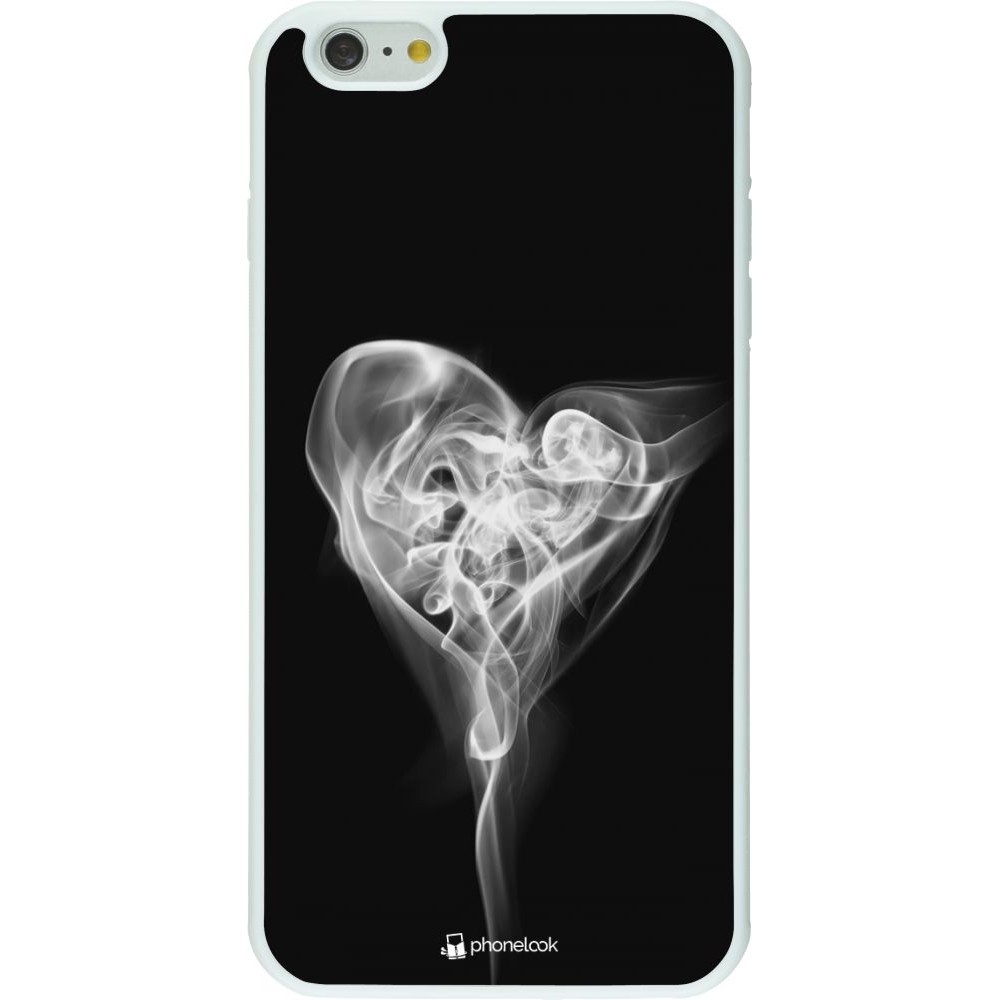 Coque iPhone 6 Plus / 6s Plus - Silicone rigide blanc Valentine 2022 Black Smoke