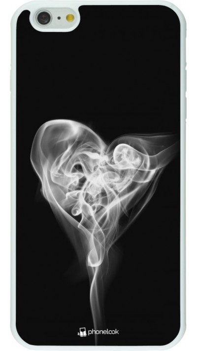 Hülle iPhone 6 Plus / 6s Plus - Silikon weiss Valentine 2022 Black Smoke