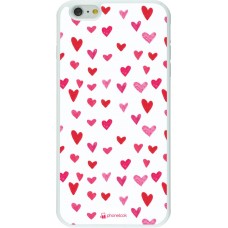Hülle iPhone 6 Plus / 6s Plus - Silikon weiss Valentine 2022 Many pink hearts