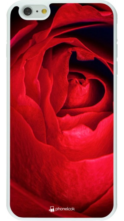 Hülle iPhone 6 Plus / 6s Plus - Silikon weiss Valentine 2022 Rose