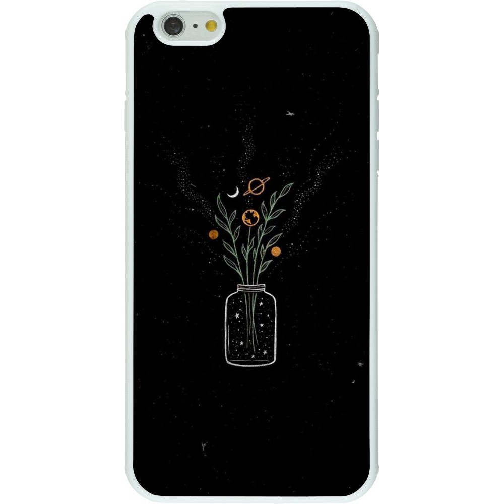 Hülle iPhone 6 Plus / 6s Plus - Silikon weiss Vase black