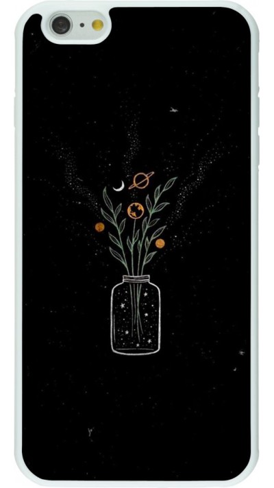 Hülle iPhone 6 Plus / 6s Plus - Silikon weiss Vase black