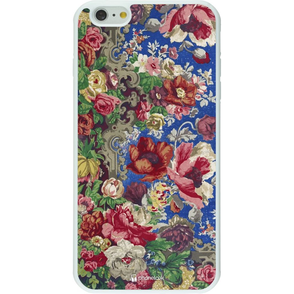 Coque iPhone 6 Plus / 6s Plus - Silicone rigide blanc Vintage Art Flowers