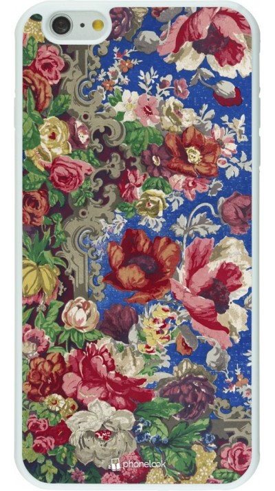 Coque iPhone 6 Plus / 6s Plus - Silicone rigide blanc Vintage Art Flowers