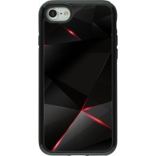 Coque iPhone 7 / 8 / SE (2020, 2022) - Hybrid Armor noir Black Red Lines