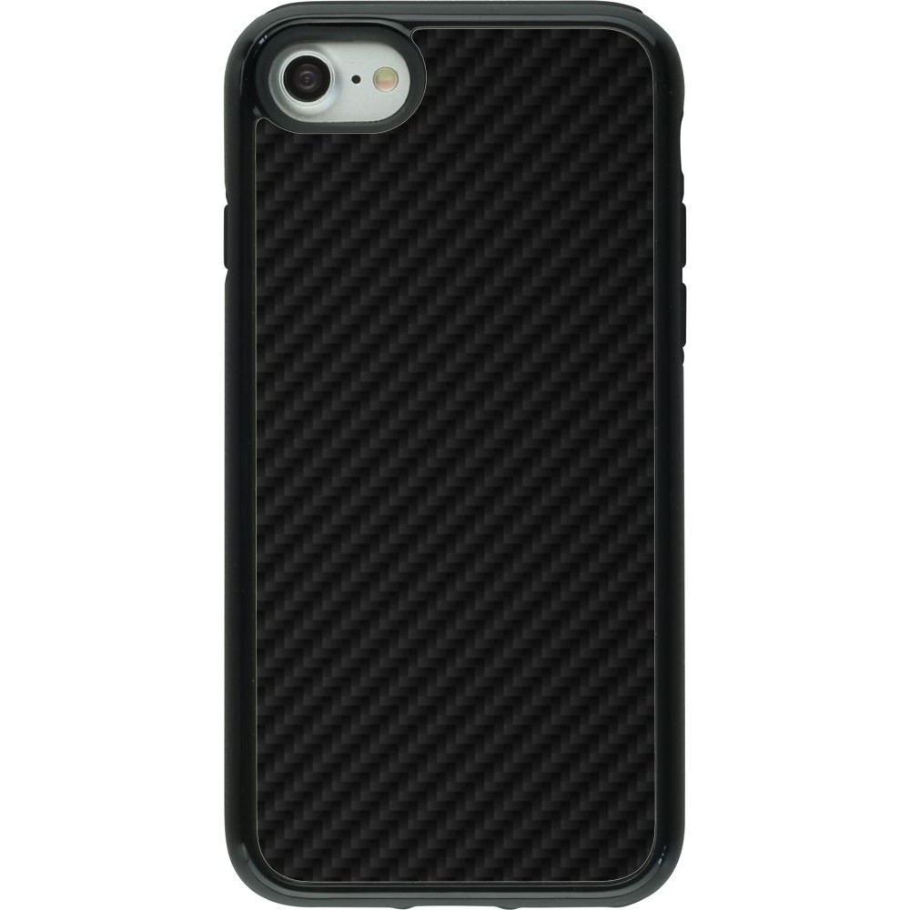 Coque iPhone 7 / 8 / SE (2020, 2022) - Hybrid Armor noir Carbon Basic