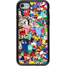 Coque iPhone 7 / 8 / SE (2020, 2022) - Hybrid Armor noir Mixed cartoons