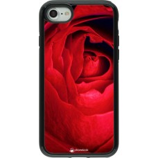 Coque iPhone 7 / 8 / SE (2020, 2022) - Hybrid Armor noir Valentine 2022 Rose
