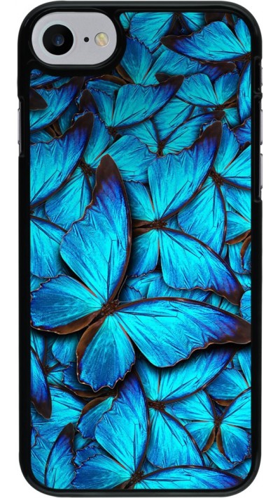Coque iPhone 7 / 8 / SE (2020, 2022) - Papillon - Bleu