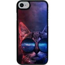 Coque iPhone 7 / 8 / SE (2020, 2022) - Red Blue Cat Glasses