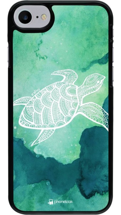Coque iPhone 7 / 8 / SE (2020, 2022) - Turtle Aztec Watercolor