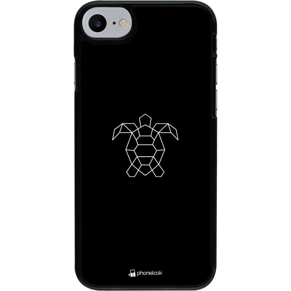 Coque iPhone 7 / 8 / SE (2020, 2022) - Turtles lines on black