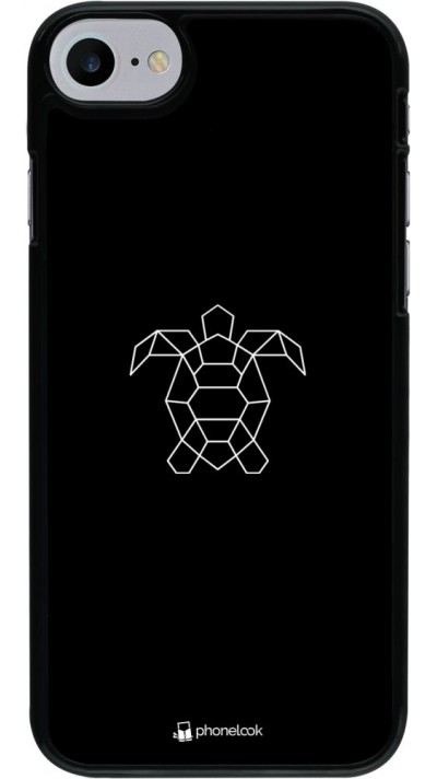 Coque iPhone 7 / 8 / SE (2020, 2022) - Turtles lines on black