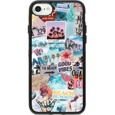 Coque iPhone 7 / 8 / SE (2020, 2022) - Silicone rigide noir Summer 20 collage