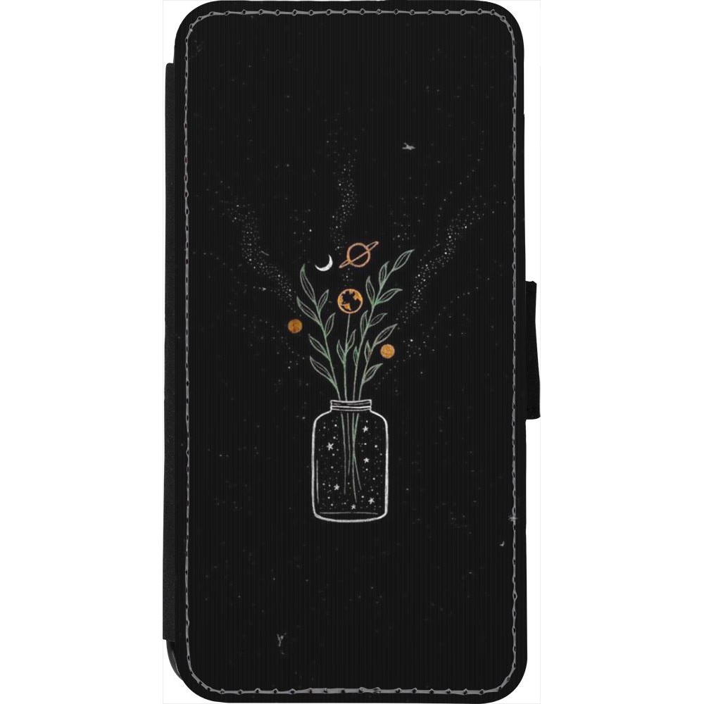 Hülle iPhone 7 / 8 / SE (2020, 2022) - Wallet schwarz Vase black