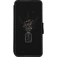 Hülle iPhone 7 / 8 / SE (2020, 2022) - Wallet schwarz Vase black
