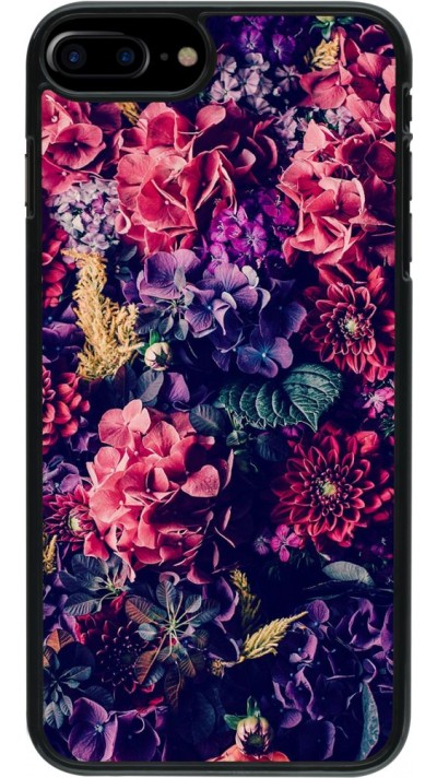 Coque iPhone 7 Plus / 8 Plus - Flowers Dark