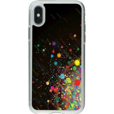 Coque iPhone X / Xs - Gel transparent Abstract bubule lines