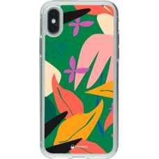 Coque iPhone X / Xs - Gel transparent Abstract Jungle