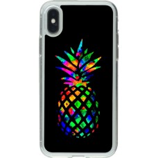 Coque iPhone X / Xs - Gel transparent Ananas Multi-colors