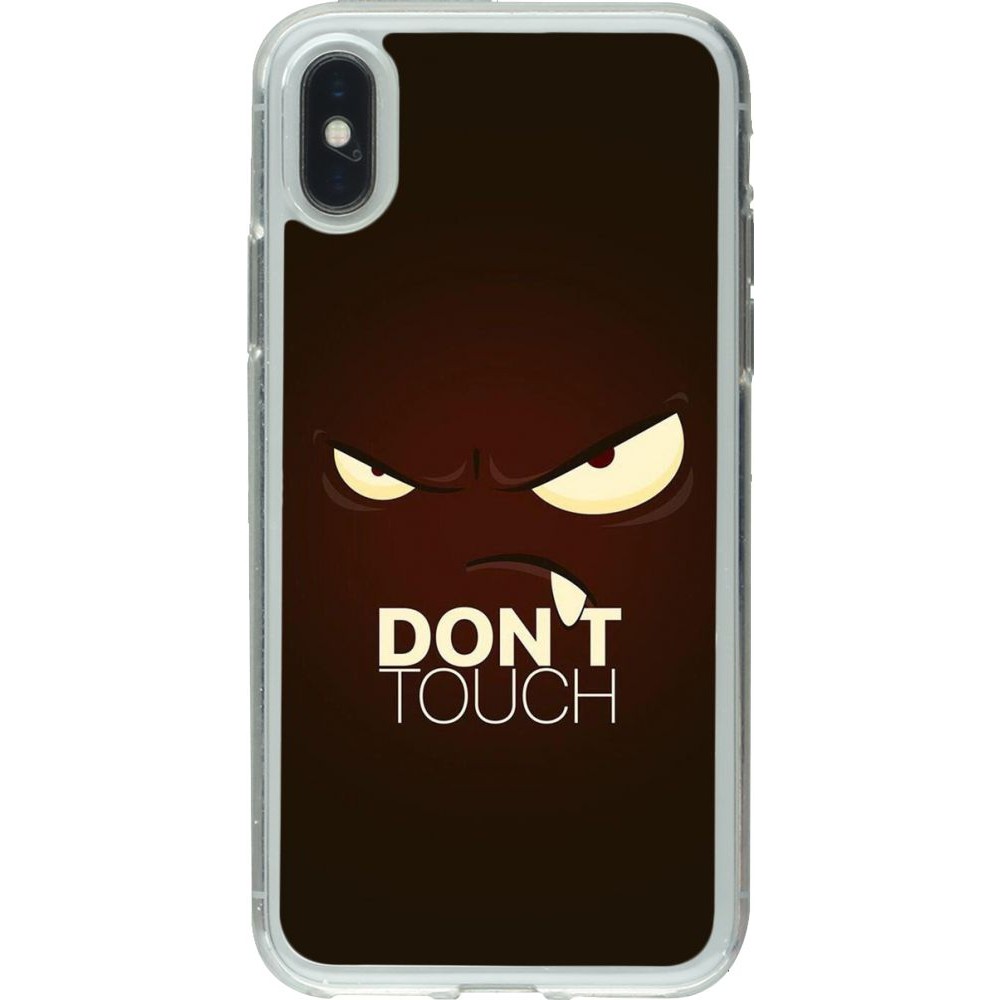 Coque iPhone X / Xs - Gel transparent Angry Dont Touch