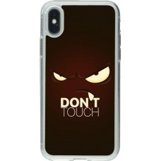 Coque iPhone X / Xs - Gel transparent Angry Dont Touch