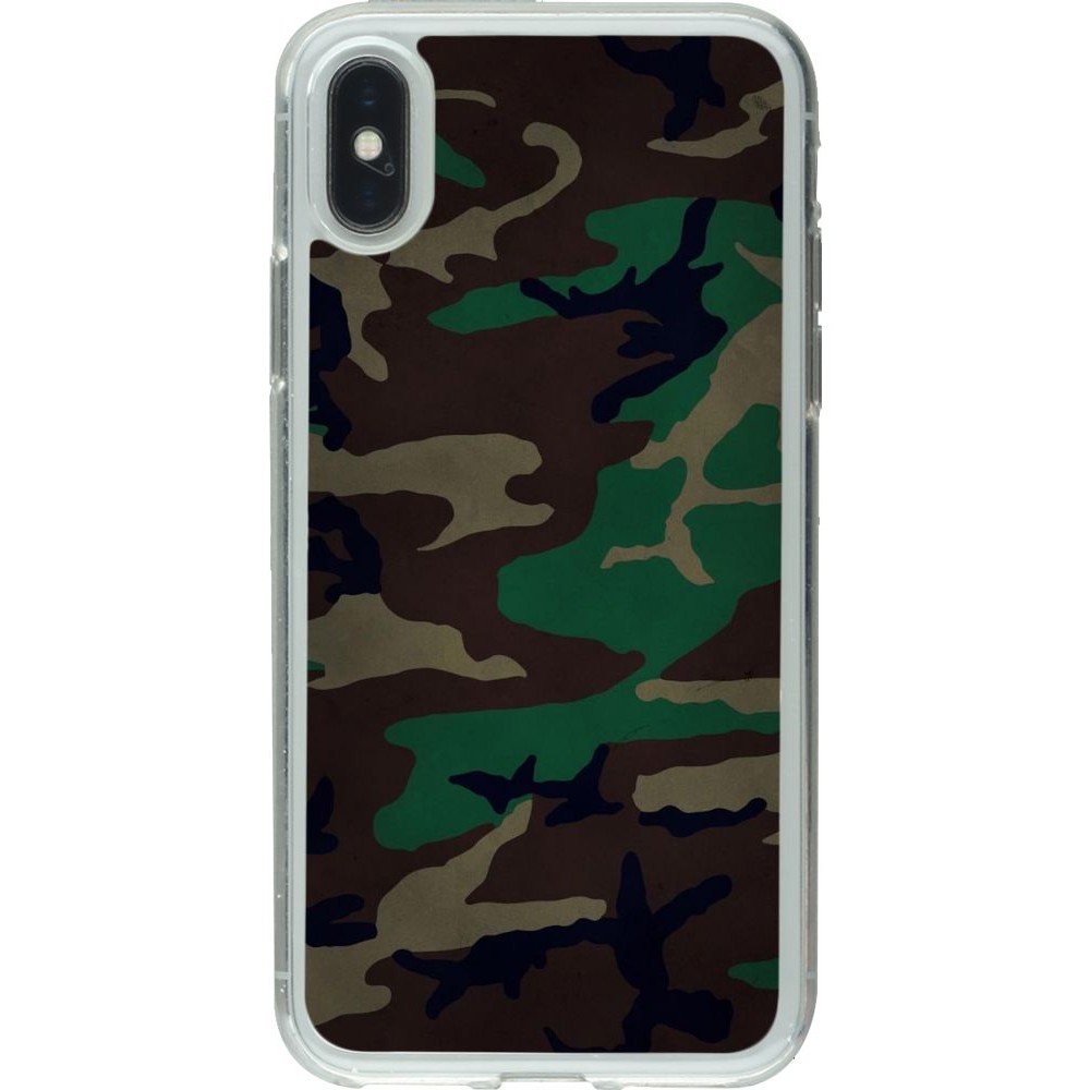Coque iPhone X / Xs - Gel transparent Camouflage 3
