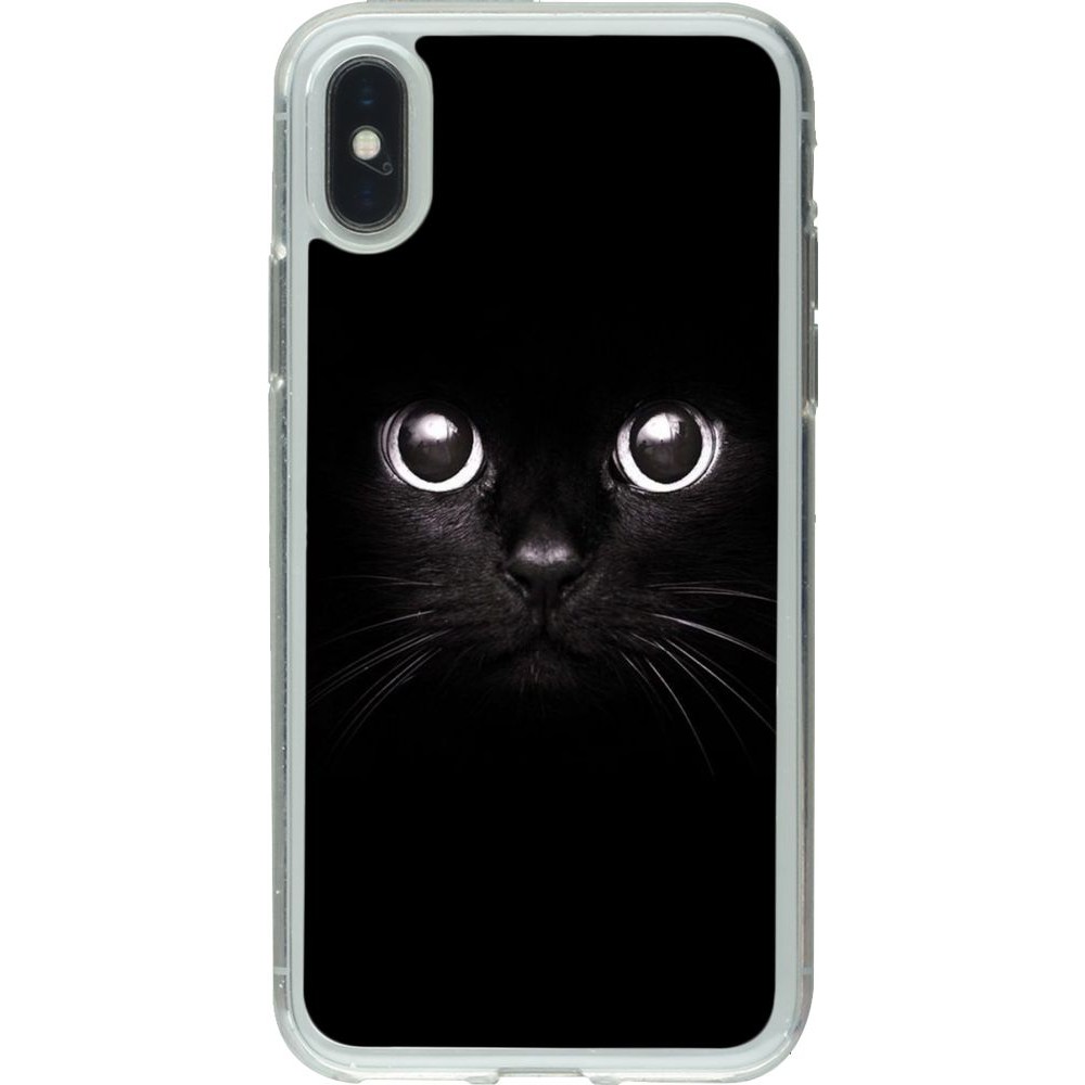 Coque iPhone X / Xs - Gel transparent Cat eyes