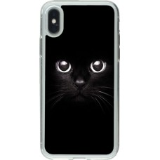 Coque iPhone X / Xs - Gel transparent Cat eyes