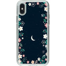 Coque iPhone X / Xs - Gel transparent Flowers space