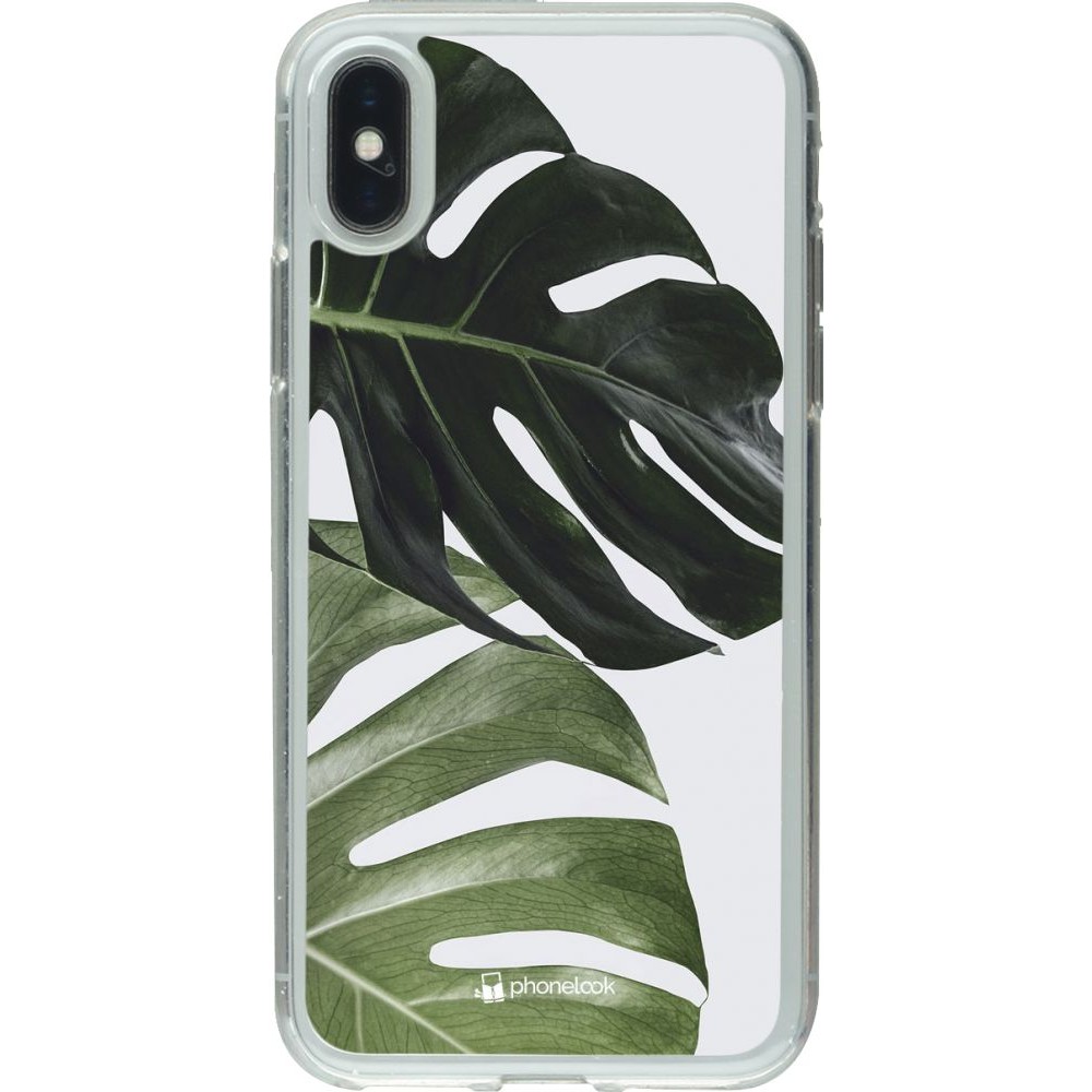 Coque iPhone X / Xs - Gel transparent Monstera Plant