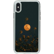 Coque iPhone X / Xs - Gel transparent Moon Flowers