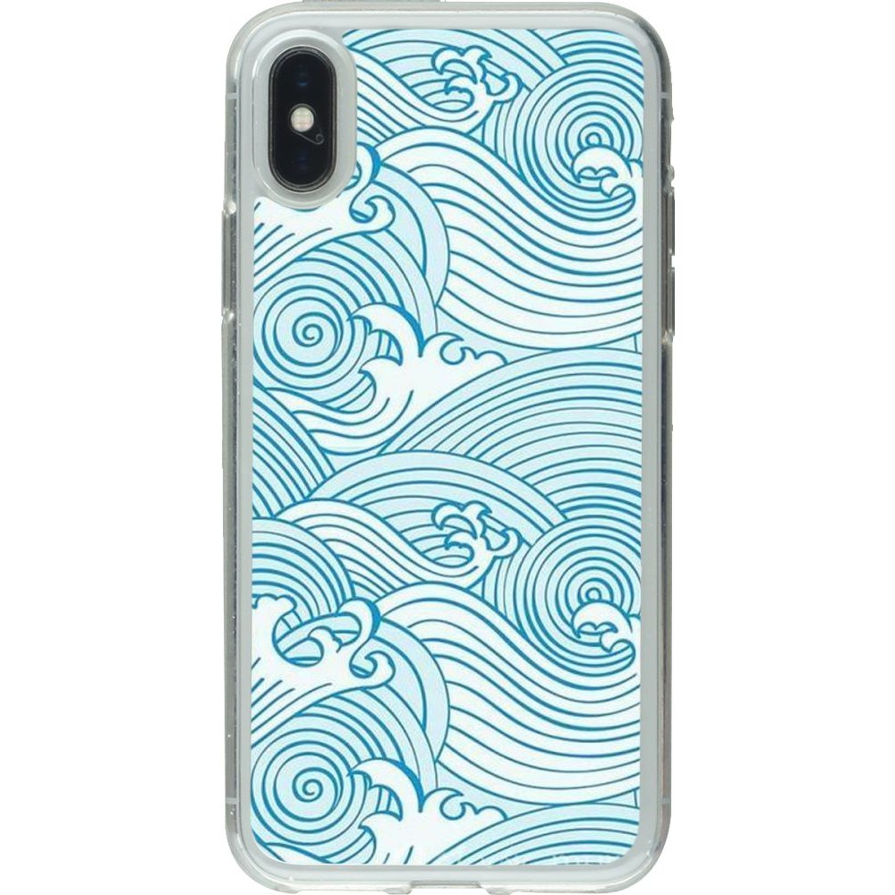 Coque iPhone X / Xs - Gel transparent Ocean Waves