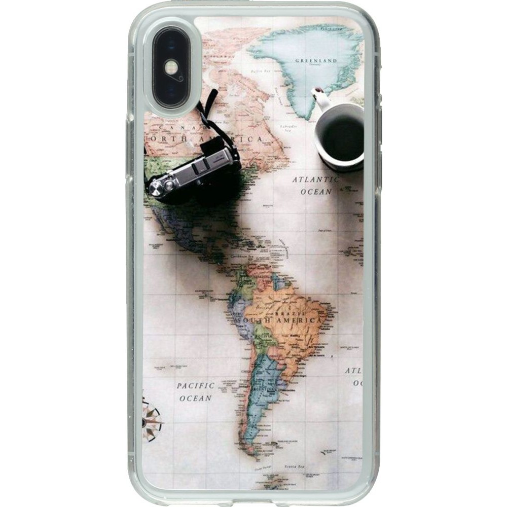 Coque iPhone X / Xs - Gel transparent Travel 01