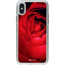 Coque iPhone X / Xs - Gel transparent Valentine 2022 Rose