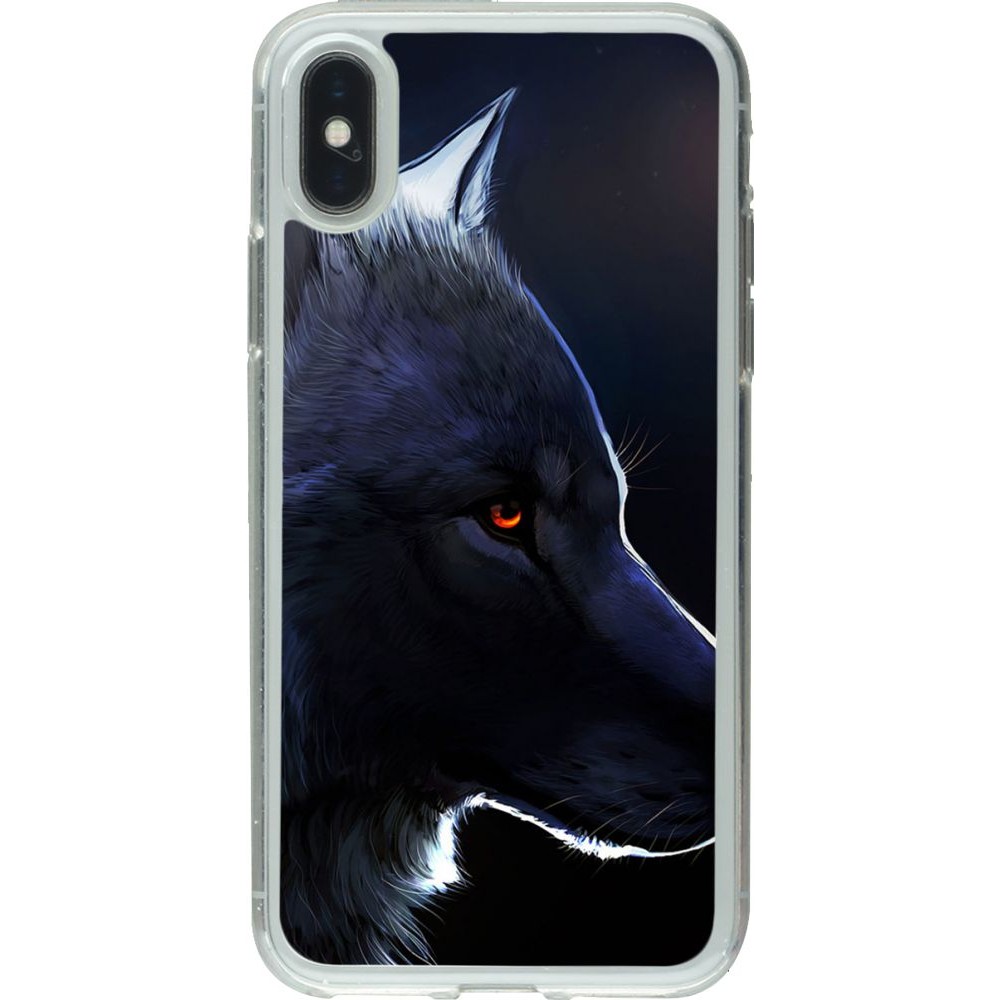 Coque iPhone X / Xs - Gel transparent Wolf Shape