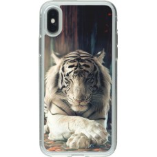Coque iPhone X / Xs - Gel transparent Zen Tiger