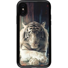 Coque iPhone X / Xs - Hybrid Armor noir Zen Tiger