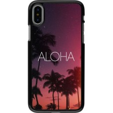 Coque iPhone X / Xs - Aloha Sunset Palms
