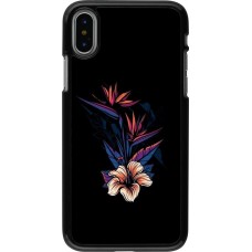 Coque iPhone X / Xs - Dark Flowers