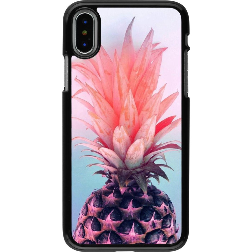 Coque iPhone X / Xs - Purple Pink Pineapple