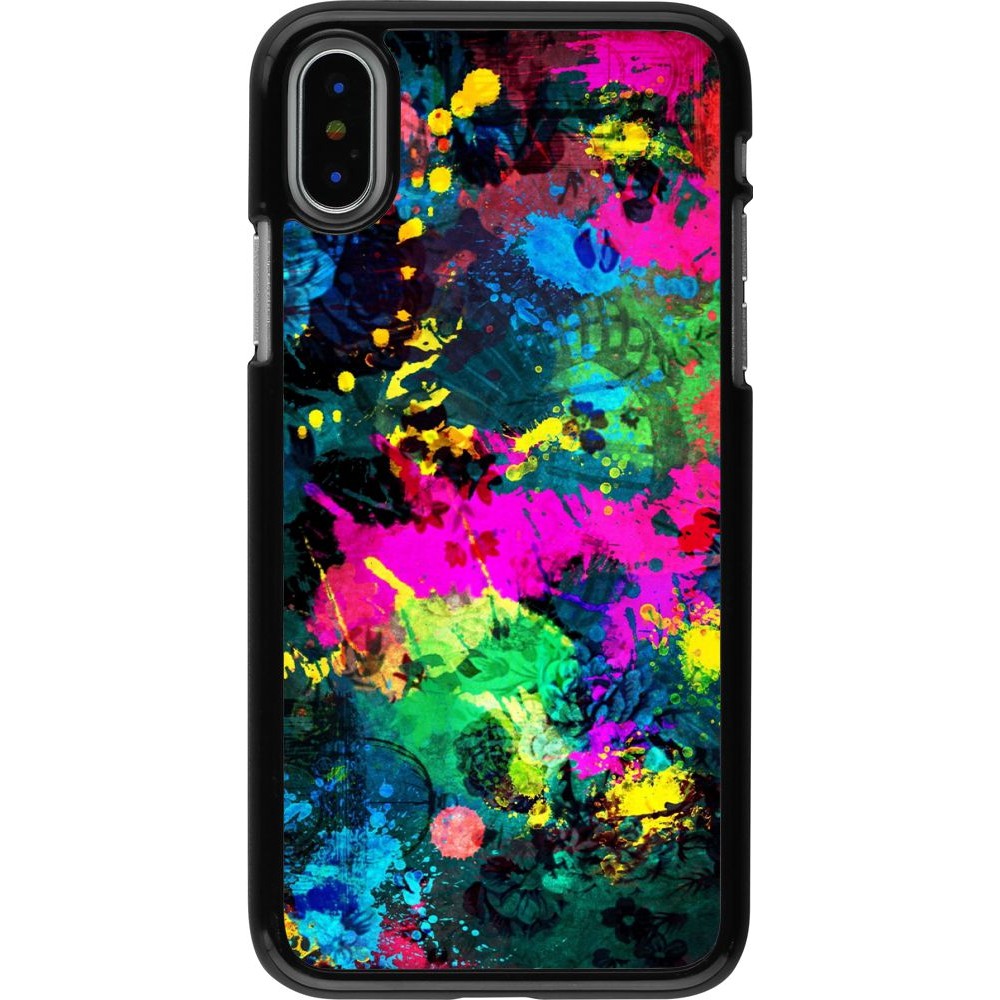 Coque iPhone X / Xs - splash paint