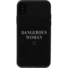 Coque iPhone X / Xs - Silicone rigide noir Dangerous woman