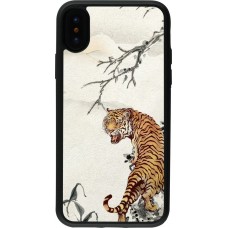 Coque iPhone X / Xs - Silicone rigide noir Roaring Tiger