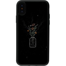 Coque iPhone X / Xs - Silicone rigide noir Vase black